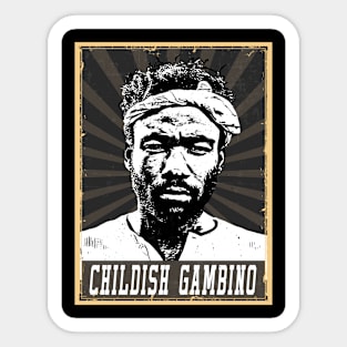 80s Style Childish Gambino Sticker